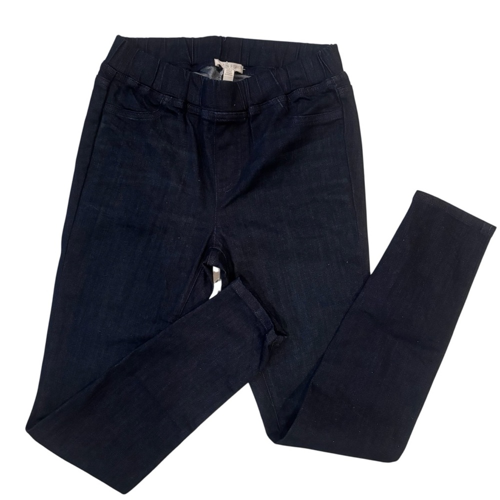 Eileen Fisher Navy Stretch Denim Organic Cotton Petite Size 2P - Picture 6 of 11